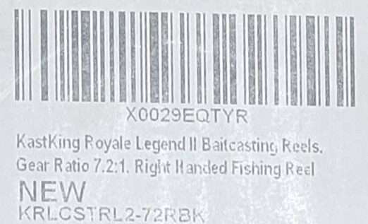 KastKing Royale Legend II Baitcasting Reel - 7.2:1 / Right Handed