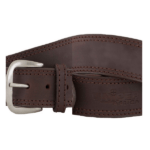 Sniper Dark Brown Double Stitch Leather Belt