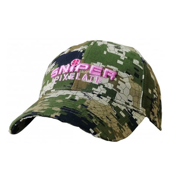 Sniper Africa Ladies Embroidered Peak Cap - Pixelate: Stylish and functional headwear for women.