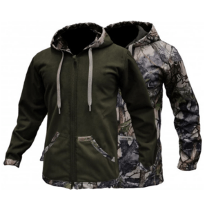 Sniper Africa Men's Olive Soft Shell Reversible Hoodie - Comfortable and Versatile