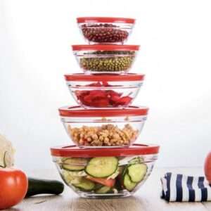5-Piece Glass Storage Containers with Lids - Demo 1