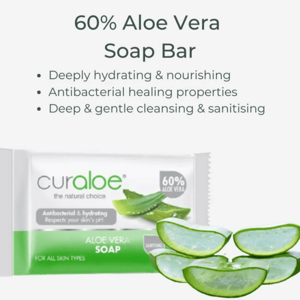 Curaloe Soap Bar 60 percent aloe 02