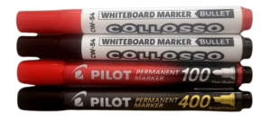 MARKER PACK - 2 WHITEBOARD AND 2 PERMANENT MARKER PACK