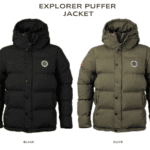 Royaltyonline Sniper Africa Puffer Jacket Black and Olive Primary
