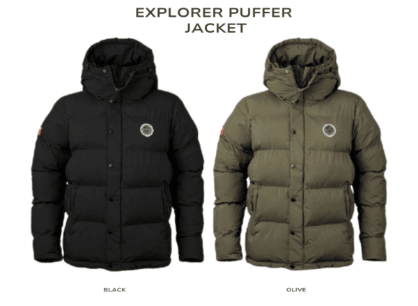 Royaltyonline Sniper Africa Puffer Jacket Black and Olive Primary