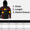 Royaltyonline Sniper Africa Puffer Jacket Black and Olive Primary measurements